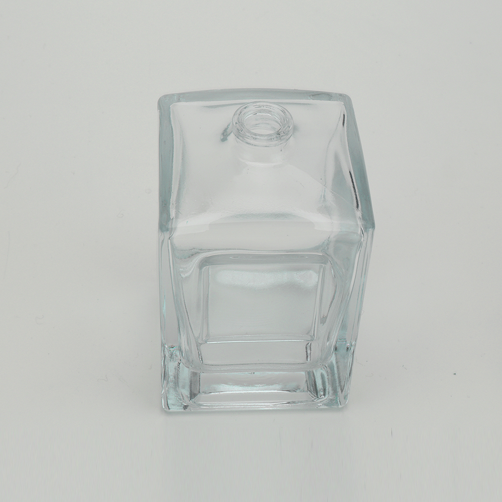 30ml 50ml 100ml square shape customized transparent glass cosmetic liquid foundation bottles
