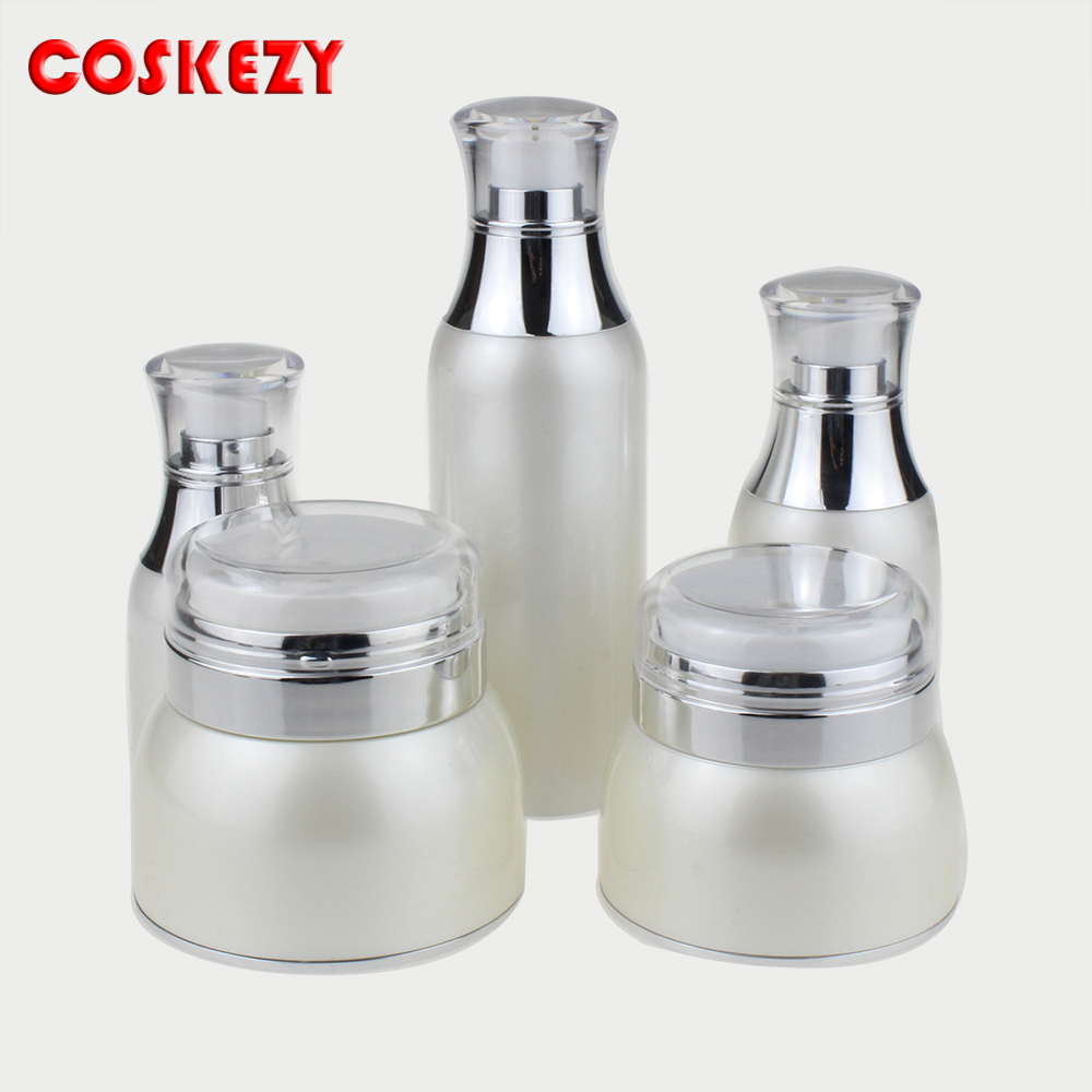 30ml 50ml 120ml 150ml PETG Airless Dispenser Foundation Serum Pump Bottle Packaging and 30g 50g Cosmetic Cream Airless Jar