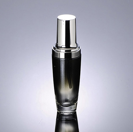 30ml 50ml 20g 30g 50g Luxury Black Glass Serum lotion Bottle With silver Dropper/Pump, black Cream Jar
