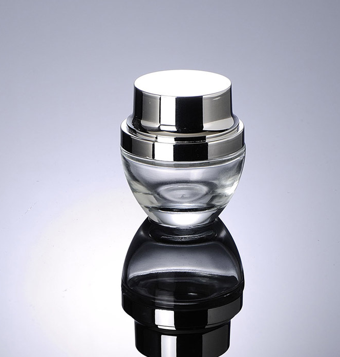 30ml 50ml 20g 30g 50g Luxury Black Glass Serum lotion Bottle With silver Dropper/Pump, black Cream Jar