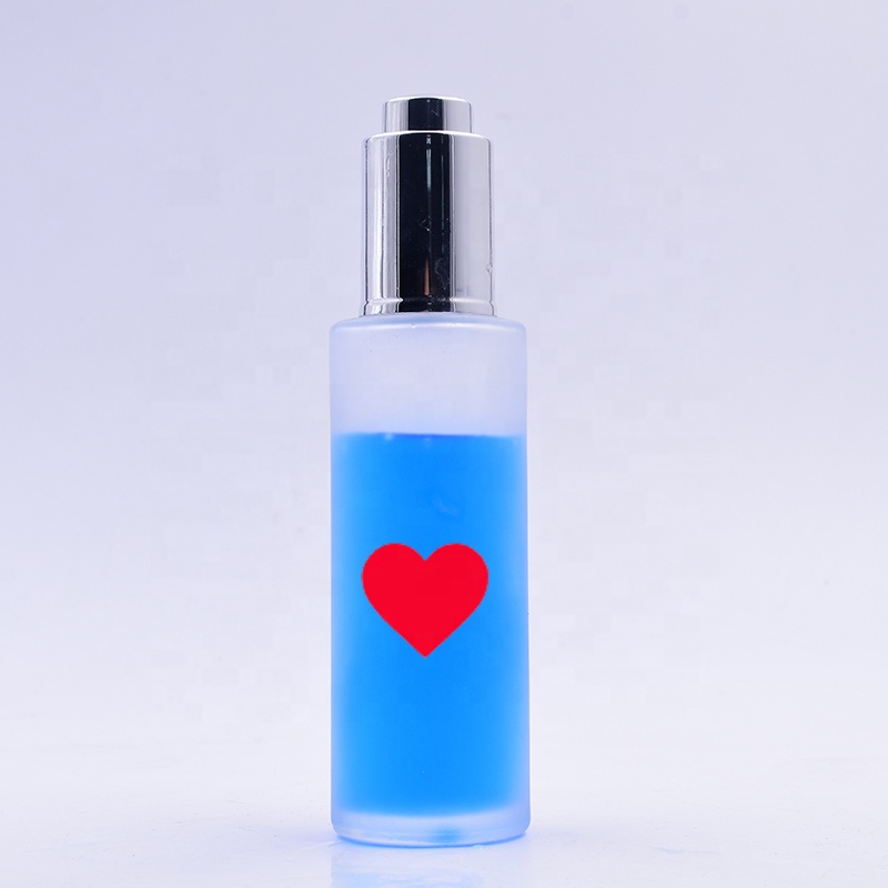 30ml 50ml 20g 30g 50g frosted empty Glass Serum lotion Bottle cosmetic packaging spray tone skincare With silver Dropper/Pump