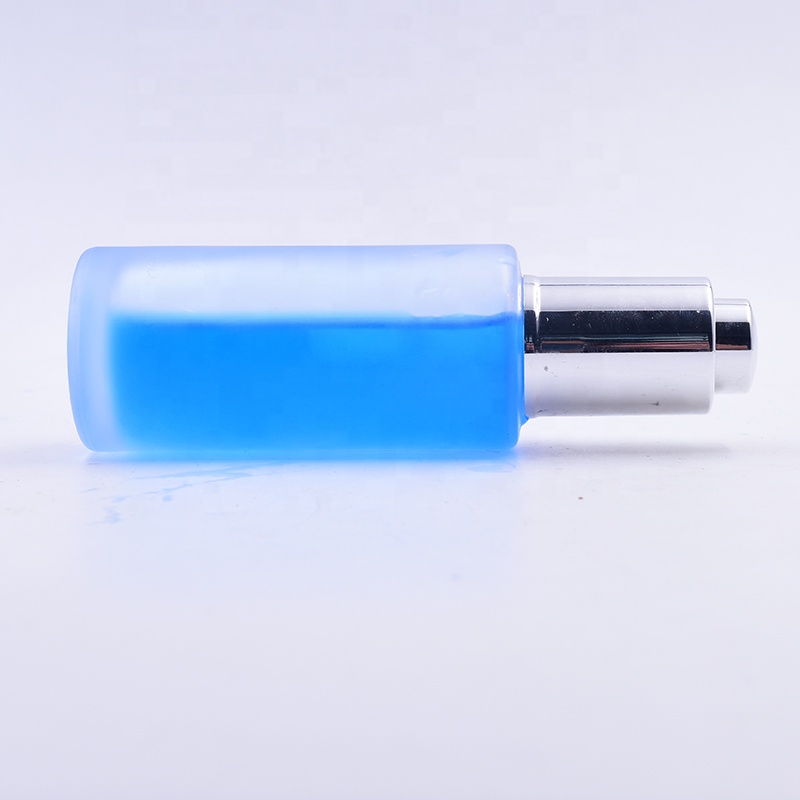 30ml 50ml 20g 30g 50g frosted empty Glass Serum lotion Bottle cosmetic packaging spray tone skincare With silver Dropper/Pump