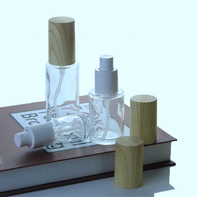 30ml 50ml 60ml 100 ml 120ml Luxury Cylindrical Flat Frosted Bottles With Sprayer(EPG13)