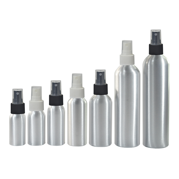 30ml 50ml 60ml 100ml 120ml 250ml aluminum spray bottle for perfume alcohol hand sanitizer packaging