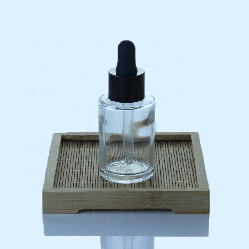30ml 50ml 60ml 100ml Clear glass serum bottle transparent dropper bottle for packaging (EPG01)