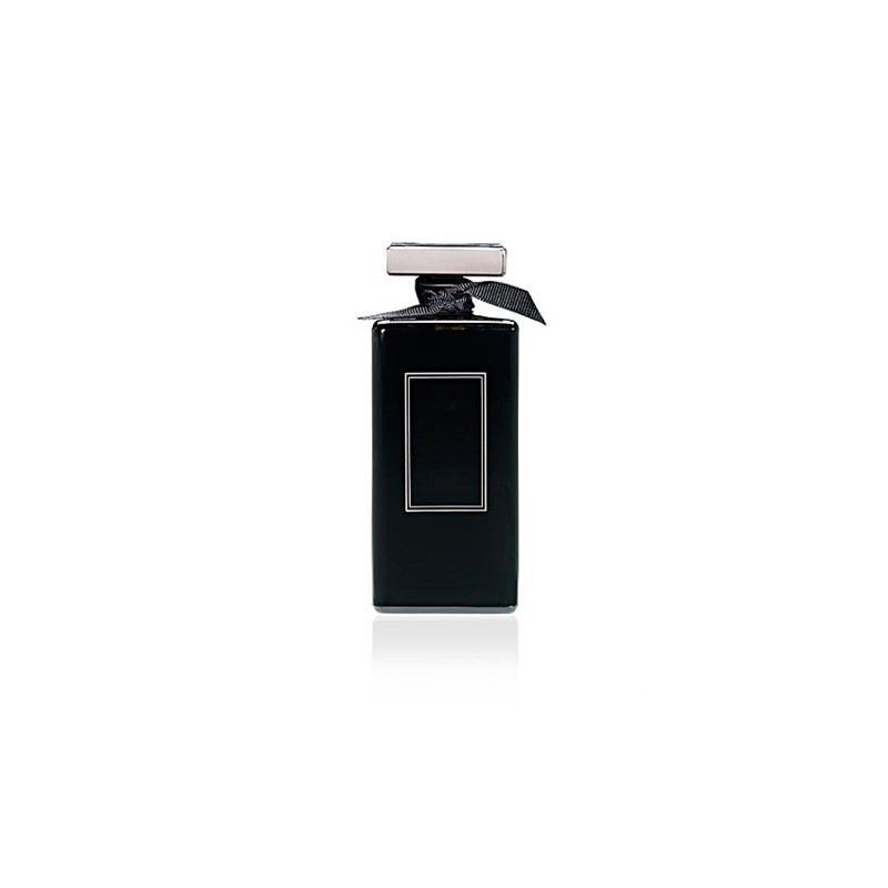 30ml /50ml /60ml/100ml /Square Rectangle Empty Clear black Perfume Glass Bottle with Square Metal Crimp Cap