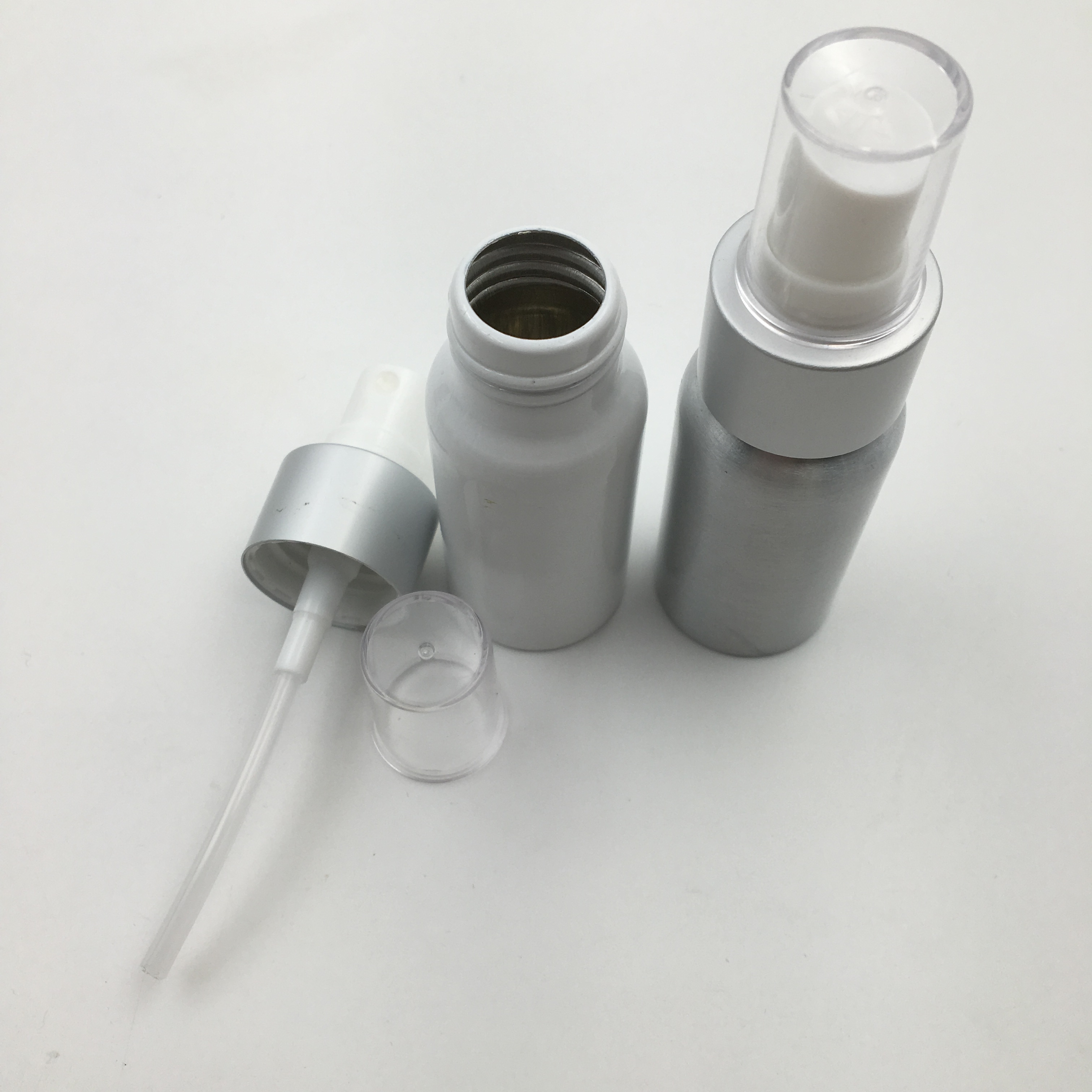 30ml 50ml 60ml 100ml cosmetic perfume bottle aluminum bottle with plastic spray lids