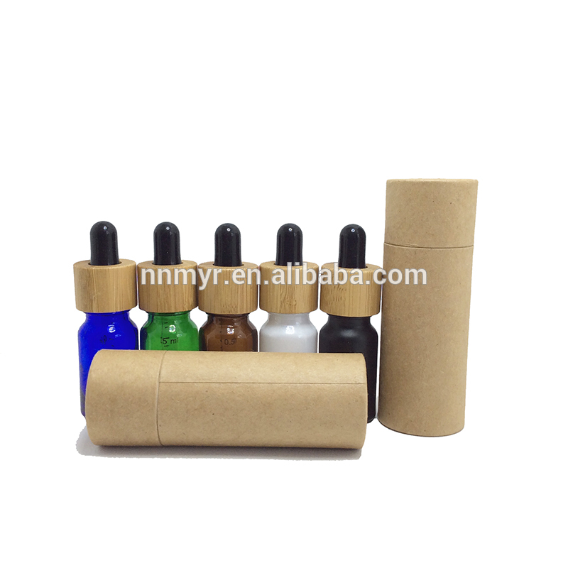 30ml/50ml/60ml/100ml/ round square transparent black perfume glass bottle, with bamboo lid box paper and packaging.