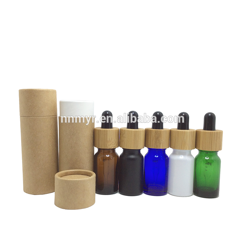 30ml/50ml/60ml/100ml/ round square transparent black perfume glass bottle, with bamboo lid box paper and packaging.