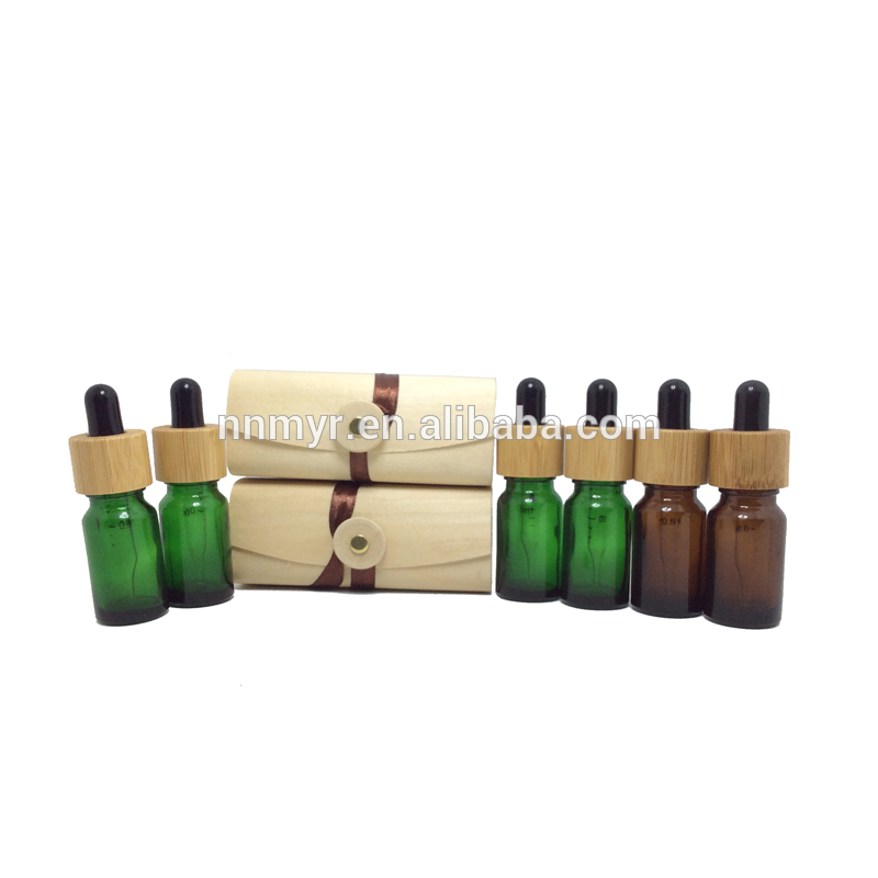 30ml/50ml/60ml/100ml/ round square transparent black perfume glass bottle, with bamboo lid box paper and packaging.