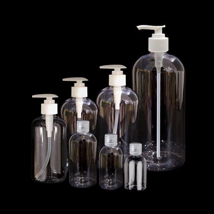 30ml 50ml 60ml 80ml 100ml 120ml 150ml 250ml 500ml 1L Empty transparent pet hand sanitizer gel plastic toner pump bottle 60ml