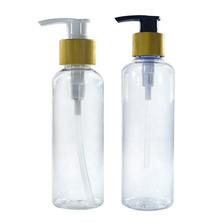 30ml 50ml 60ml 80ml 100ml 120ml 150ml 250ml 500ml bamboo lotion pump spray cap plastic bottle