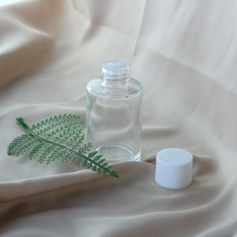 30ml 50ml 60ml 80ml 100ml 120ml Luxury frosted flat glass cosmetic pump bottle (EPG14-2)