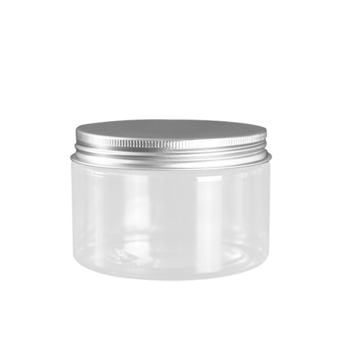30ml 50ml 60ml 80ml 100ml 120ml clear plastic PET jar plastic jar with aluminium lid and transparent inner seal