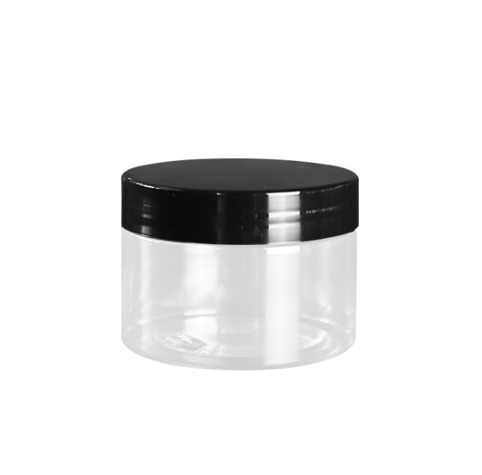 30ml 50ml 60ml 80ml 100ml 120ml clear plastic PET jar plastic jar with aluminium lid and transparent inner seal