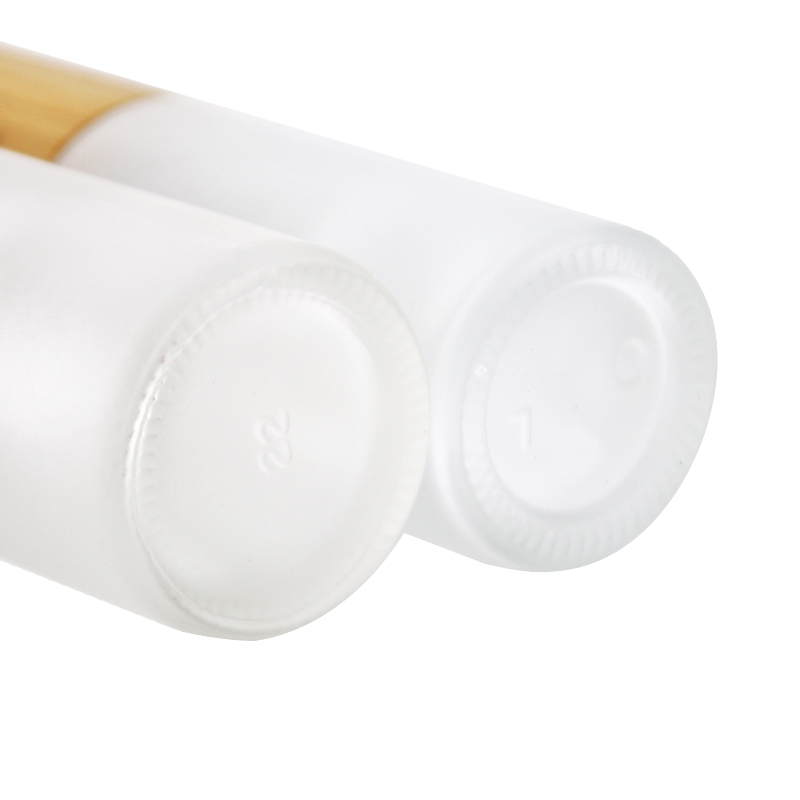 30ml 50ml 60ml 80ml 100ml 120ml cosmetic clear frosted glass lotion pump bottle with bamboo lid