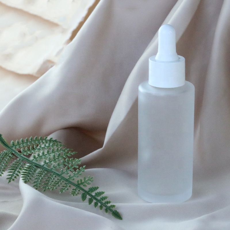 30ml 50ml 60ml 80ml 100ml Flat round fine frosted glass dropper bottle (EPG15)
