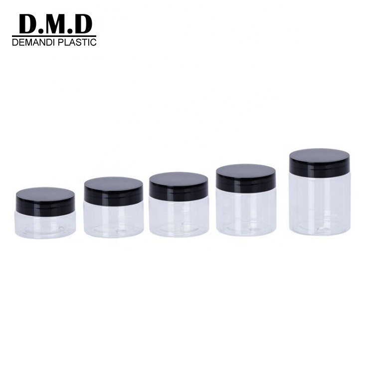 30ml 50ml 60ml 80ml 100ml small neck empty clear 47# plastic PET jar with lid