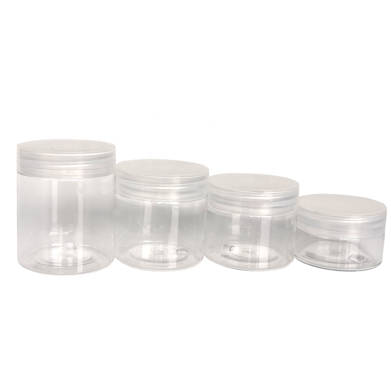 30ml 50ml 60ml 80ml body butter jars  cosmetic packaging clear pet plastic  jar with plastic lid