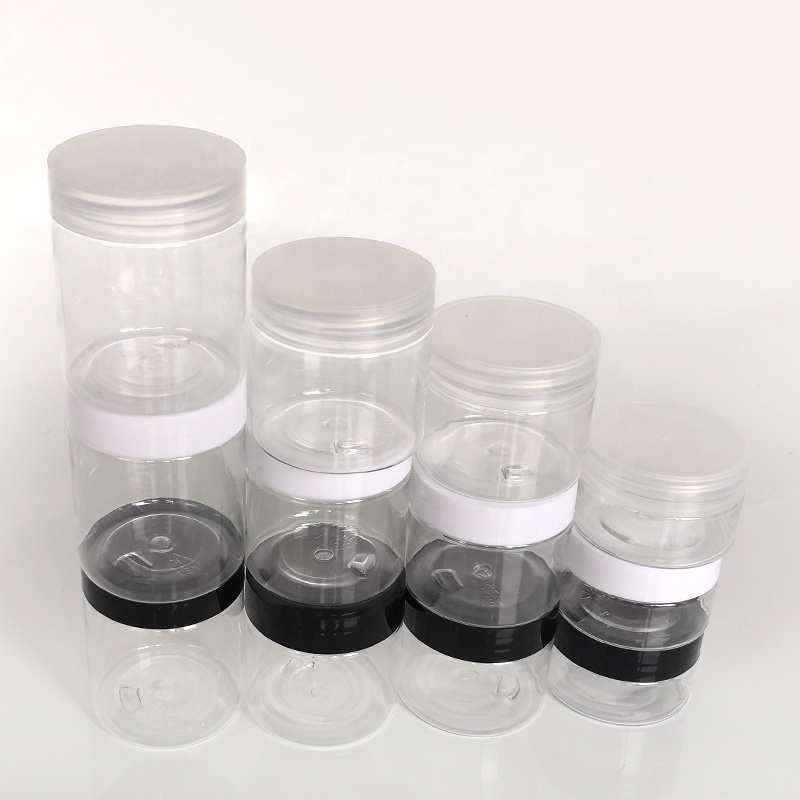 30ml 50ml 60ml 80ml body butter jars cosmetic packaging clear pet plastic jar with plastic lid
