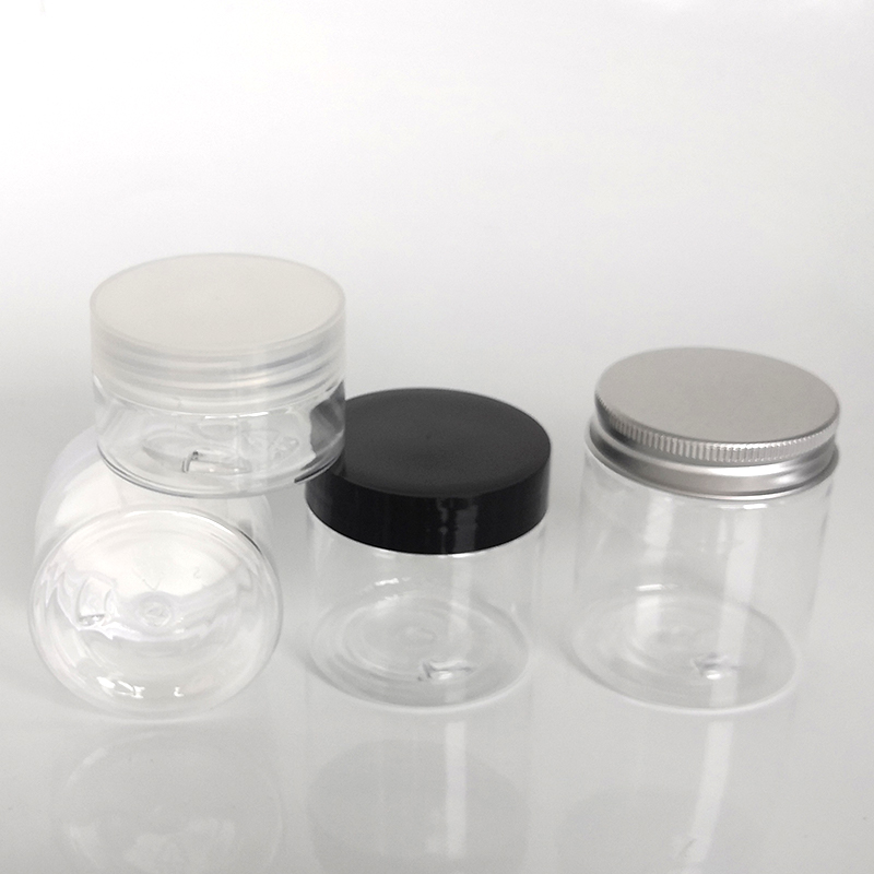 30ml 50ml 60ml 80ml body butter jars cosmetic packaging clear pet plastic jar with plastic lid