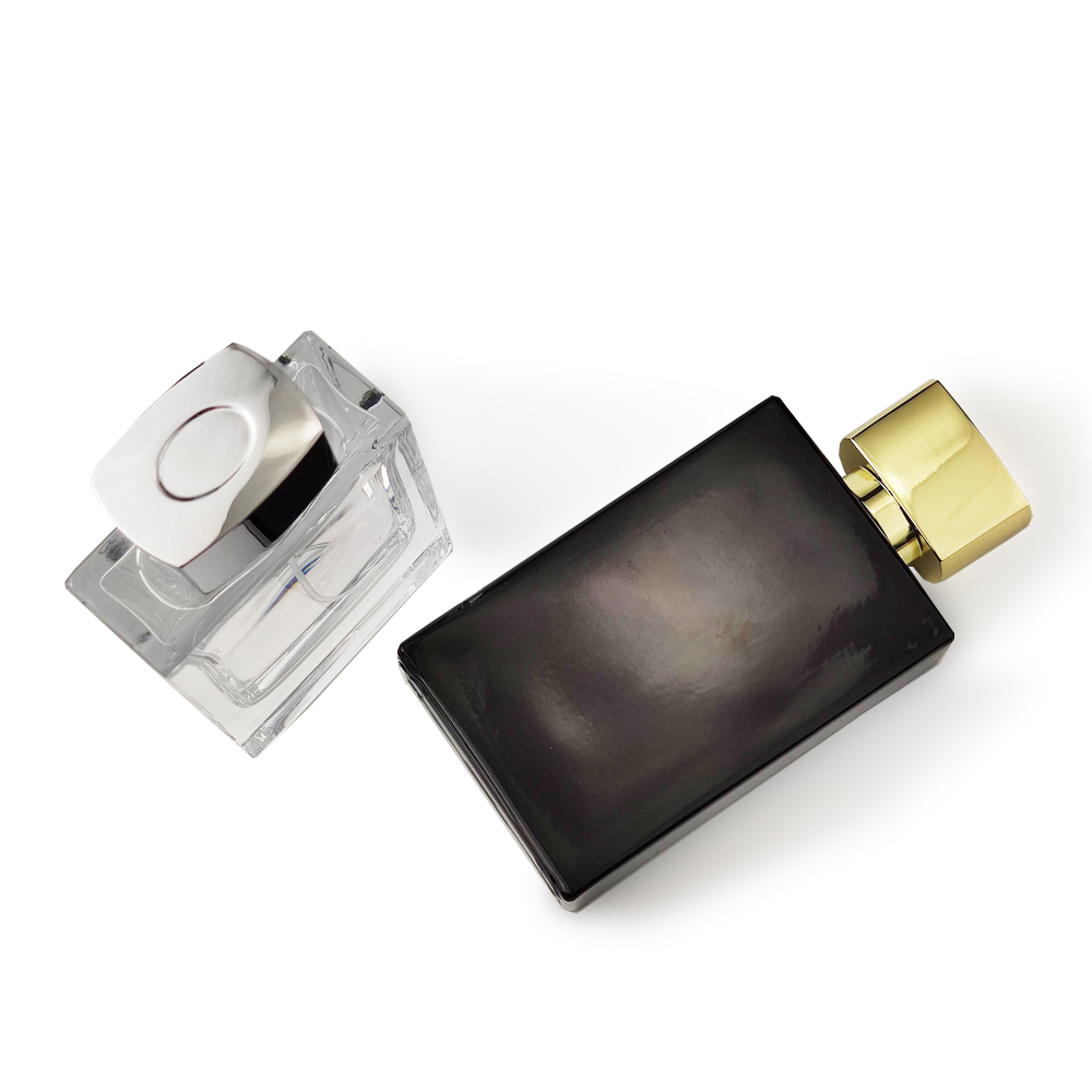 30ml 50ml 70ml 100ml fancy luxury high grade perfume classic square glass bottle with zamac cap wood cap in stock