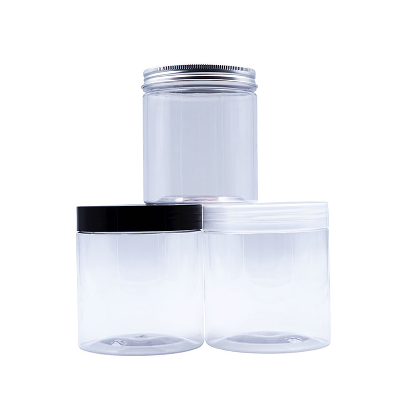 30ml 50ml 80ml 100ml 120ml 150ml 180ml 200ml 250ml 300ml 16oz plastic jar with transparent white black aluminum gold lid