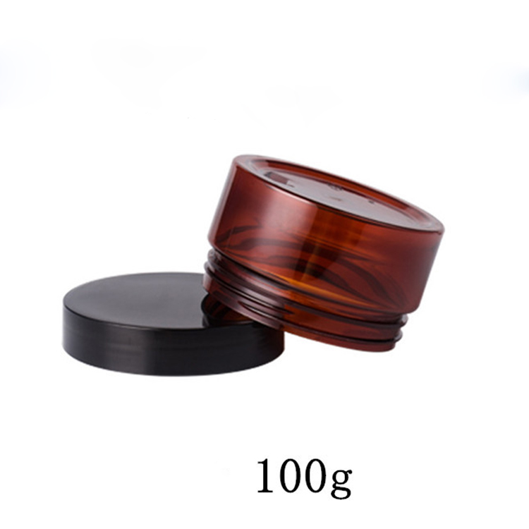 30ml 50ml 80ml 100ml 120ml 150ml 200ml 250ml 300ml 500ml cosmetic packaging clear black amber pet plastic jar with plastic lid