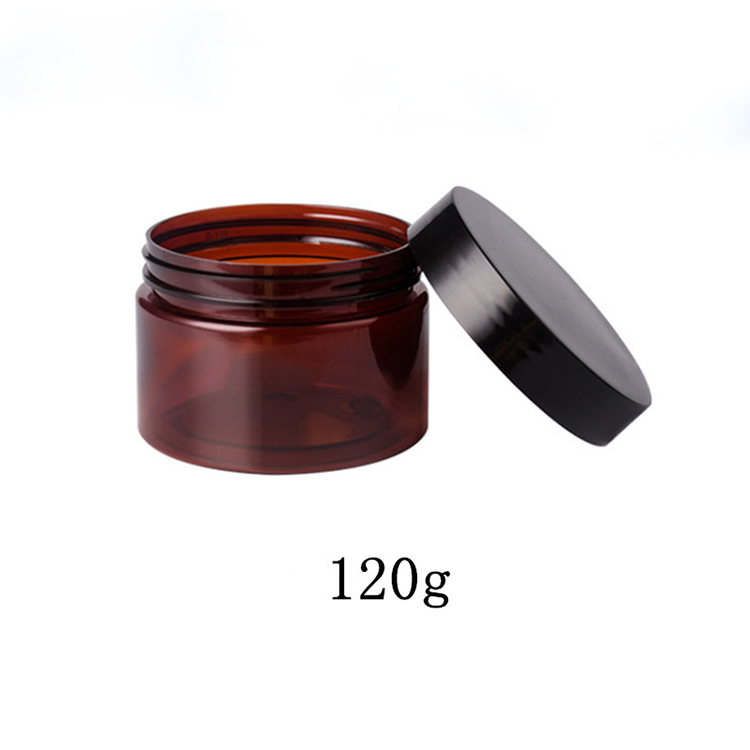 30ml 50ml 80ml 100ml 120ml 150ml 200ml 250ml 300ml 500ml cosmetic packaging clear black amber pet plastic jar with plastic lid