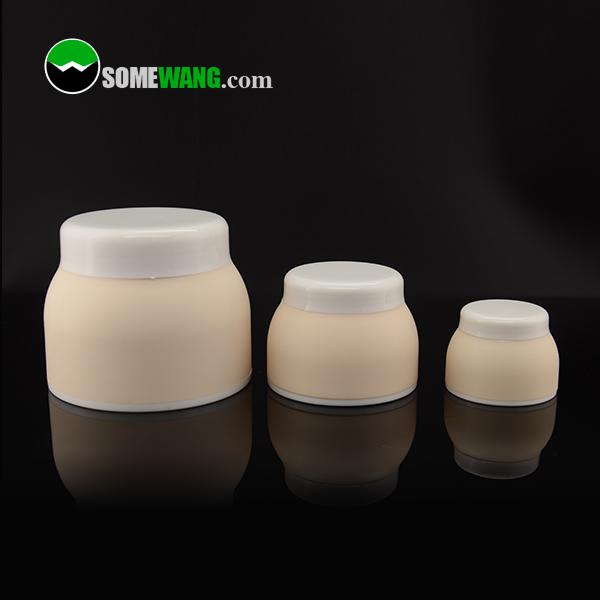 30ml 50ml 80ml cheap high quality customized empty plastic cosmetic cream jar with silk screen printing
