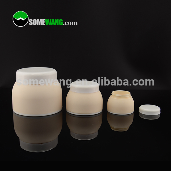 30ml 50ml 80ml cheap high quality customized empty plastic cosmetic cream jar with silk screen printing