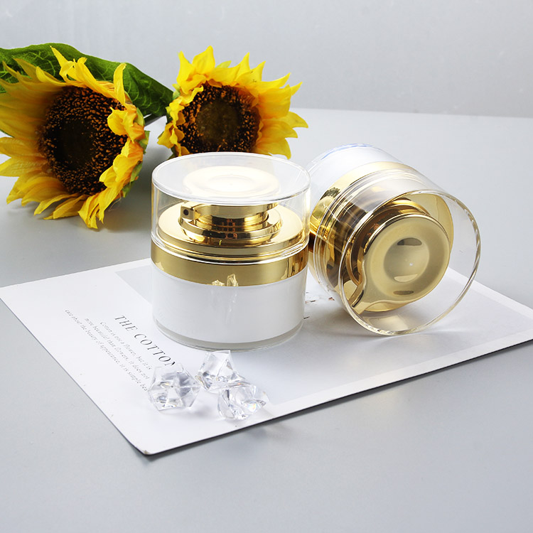 30ml 50ml 80ml skincare packaging airless cosmetic jar luxury acrylic with custom logo