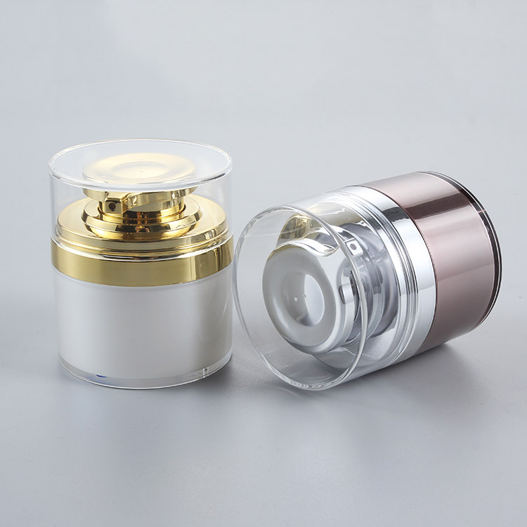 30ml 50ml 80ml skincare packaging airless cosmetic jar luxury acrylic with custom logo