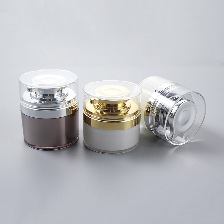 30ml 50ml 80ml skincare packaging airless cosmetic jar luxury acrylic with custom logo