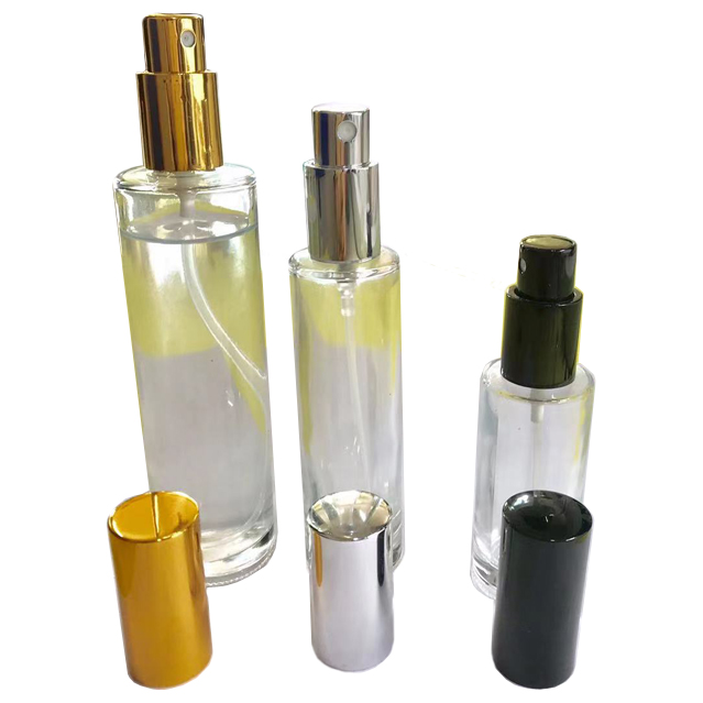 30ml 50ml 85ml 100ml Tubular Shape Luxury Clear Empty Perfume Bottle Pump Frosted Glass Sprayer Bottles