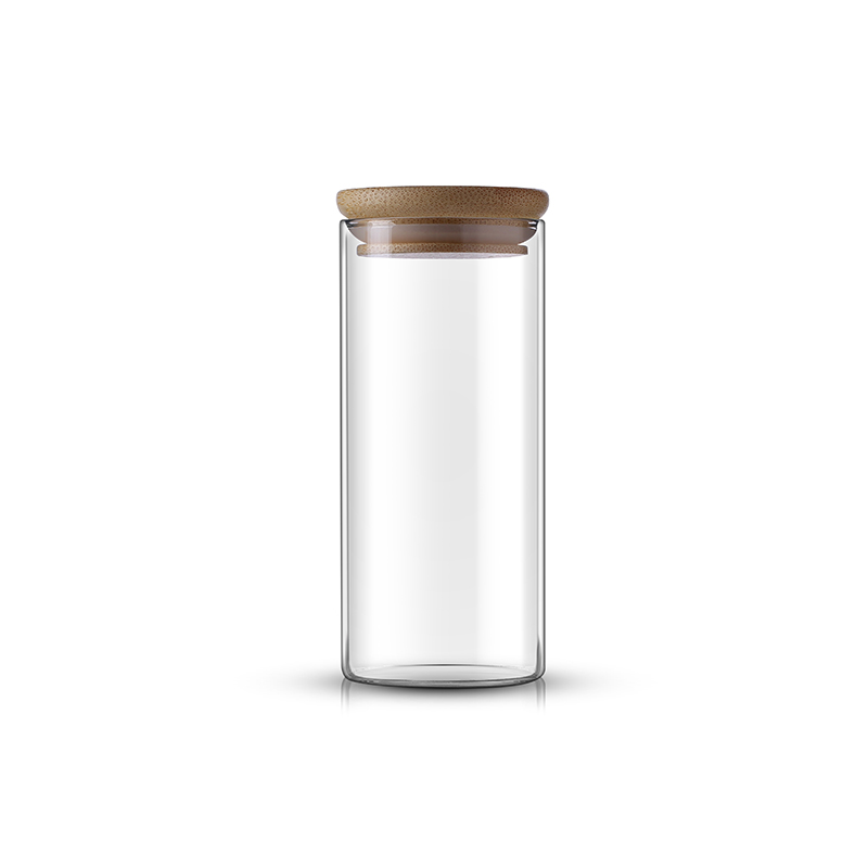 30ml 50ml 90ml glass storage bottles & jars clear glass jar bamboo lid for coffee/spice/ food/candy storage