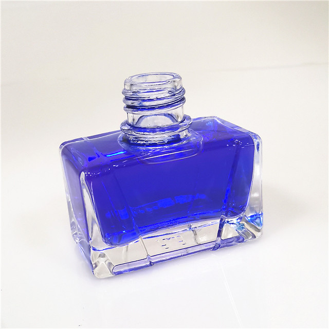 30ml 50ml Antique empty glass ink bottles pot with black lid