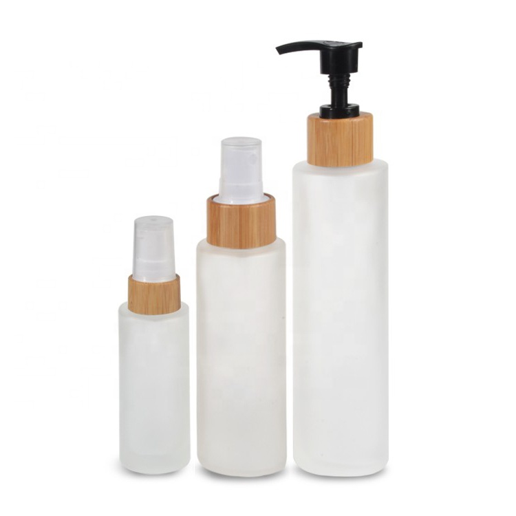 30ml 50ml Cosmetic Airless Pump Empty Glass Cream Bottle