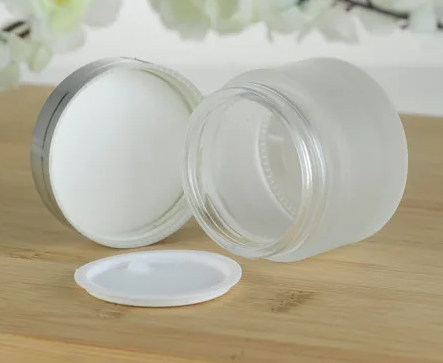 30ml 50ml Glass Cosmetic Jars packaging tin cosmetic can container with aluminum cap