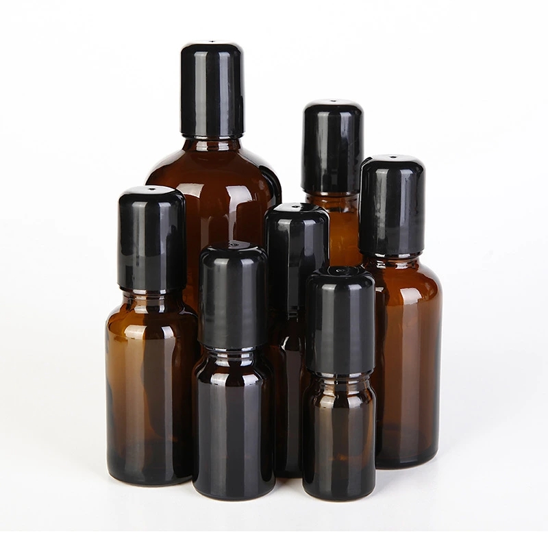 30ml 50ml Glass Roll On Bottles For Deodorant with Electroplate Cap