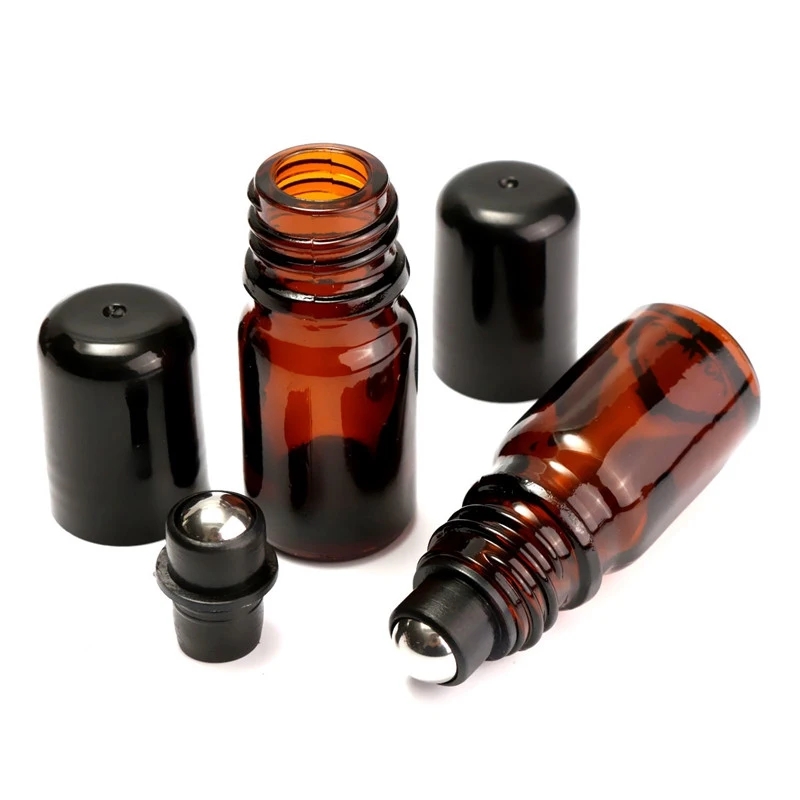 30ml 50ml Glass Roll On Bottles For Deodorant with Electroplate Cap