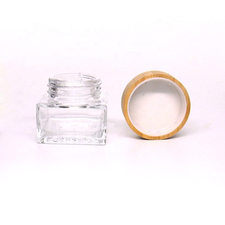 30ml 50ml High quality hexagon cosmetic cream jar for eye cream with bamboo lid