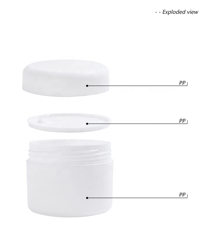30ml 50ml Round PP Plastic Cosmetic Jar Container