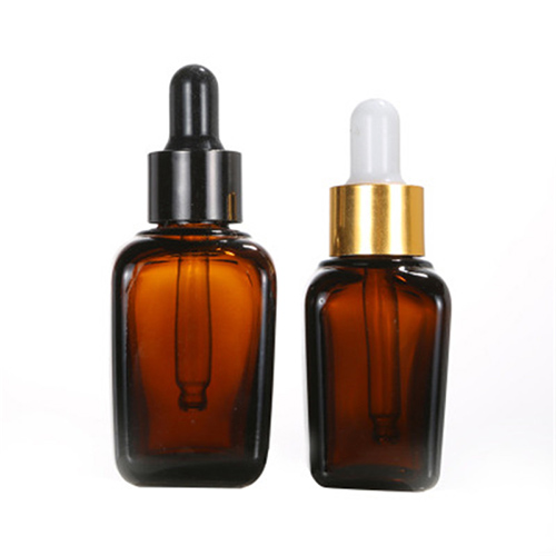 30ml 50ml Square Dark Amber Glass Essential Oil Bottle Eye Pipette Dropper Glass Bottles