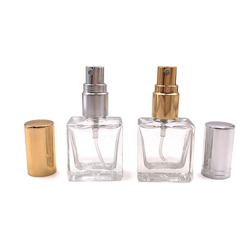30ml 50ml Square shaped custom empty glass perfume bottle 100ml woman and man use spray glass bottle