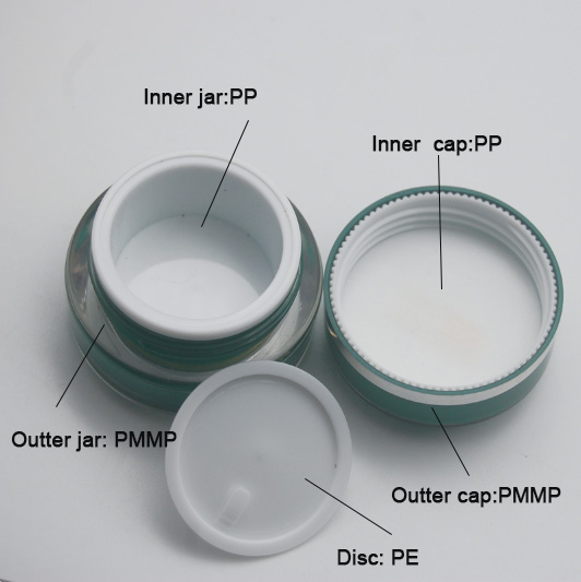 30ml 50ml Topper Acrylic Cream Cosmetic acrylic transparent jar