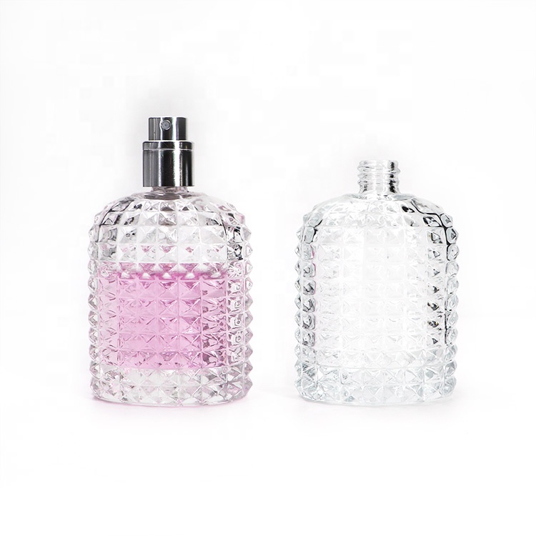 30ml 50ml Wedding Favor Diamond Square Refillable Spray Glass Perfume Bottle
