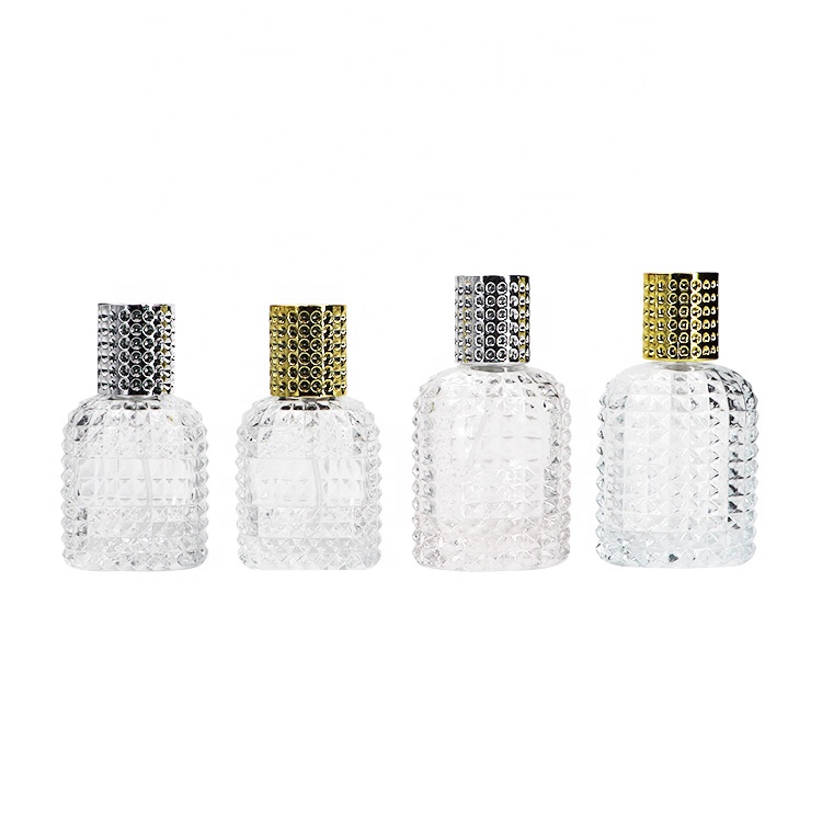 30ml 50ml Wedding Favor Diamond Square Refillable Spray Glass Perfume Bottle