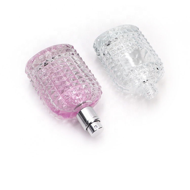 30ml 50ml Wedding Favor Diamond Square Refillable Spray Glass Perfume Bottle