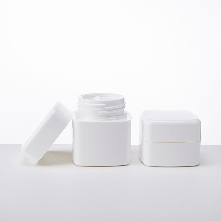 30ml 50ml  White Square PP Material Cream Jar Plastic Jar